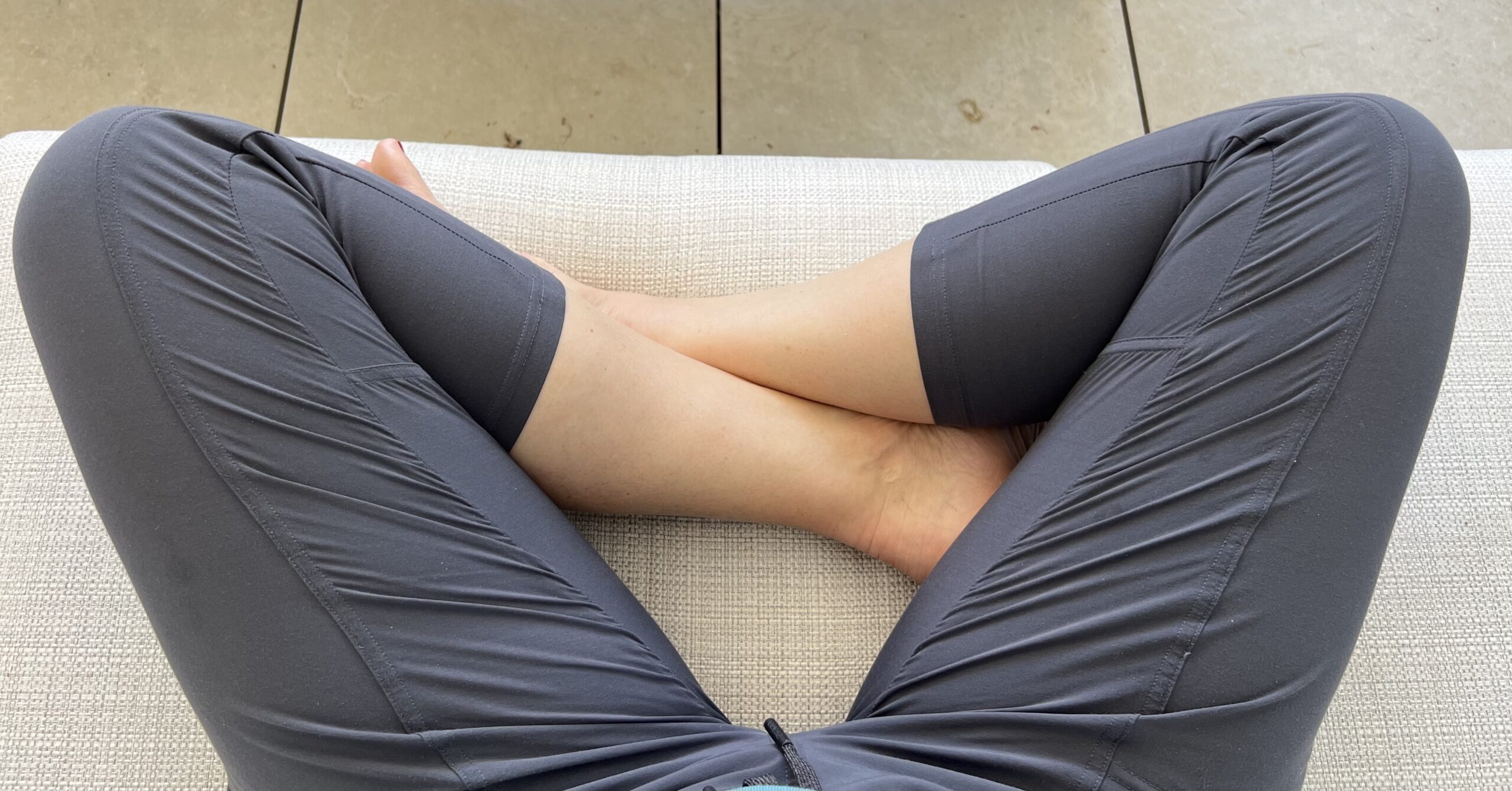 Legs sitting cross legged